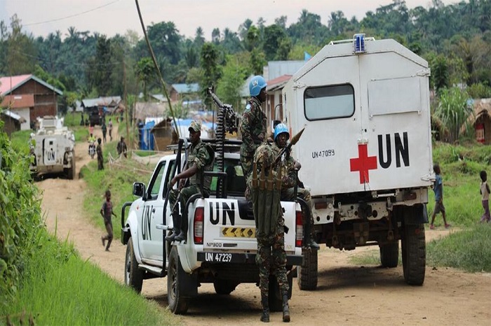 DR Congo Red flags UN Peacekeeping Mission