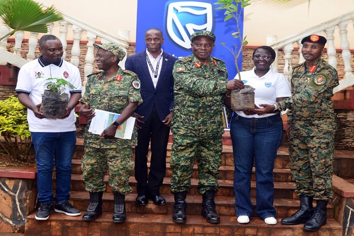 Stanbic bank also donated 2,000 fruit tree seedlings to UPDF