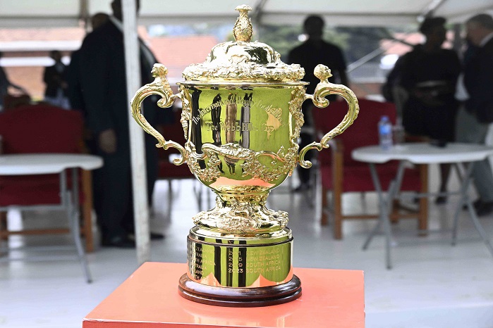 5- M7 represented with the Rugby World Cup trophy and the Kings Baton for the Commonwealth games
