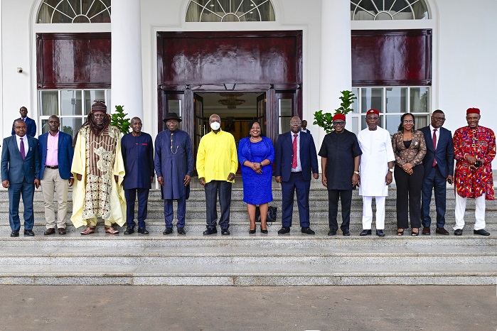President Museveni meeting Former Nigerian President Goodluck Jonathan and Delegation - SHE - 07