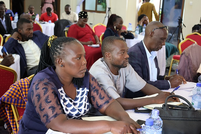 A section of horticulture farmers attending the training launch at Entuiga Cottages in Hoima_