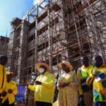 Cheptegei - President Museveni inspects Cheptegei's Hotel under construction - Sebei Sub region4