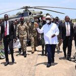 Oyo's body was placed in a helicopter for transfter to Tooro. PPU Photo.